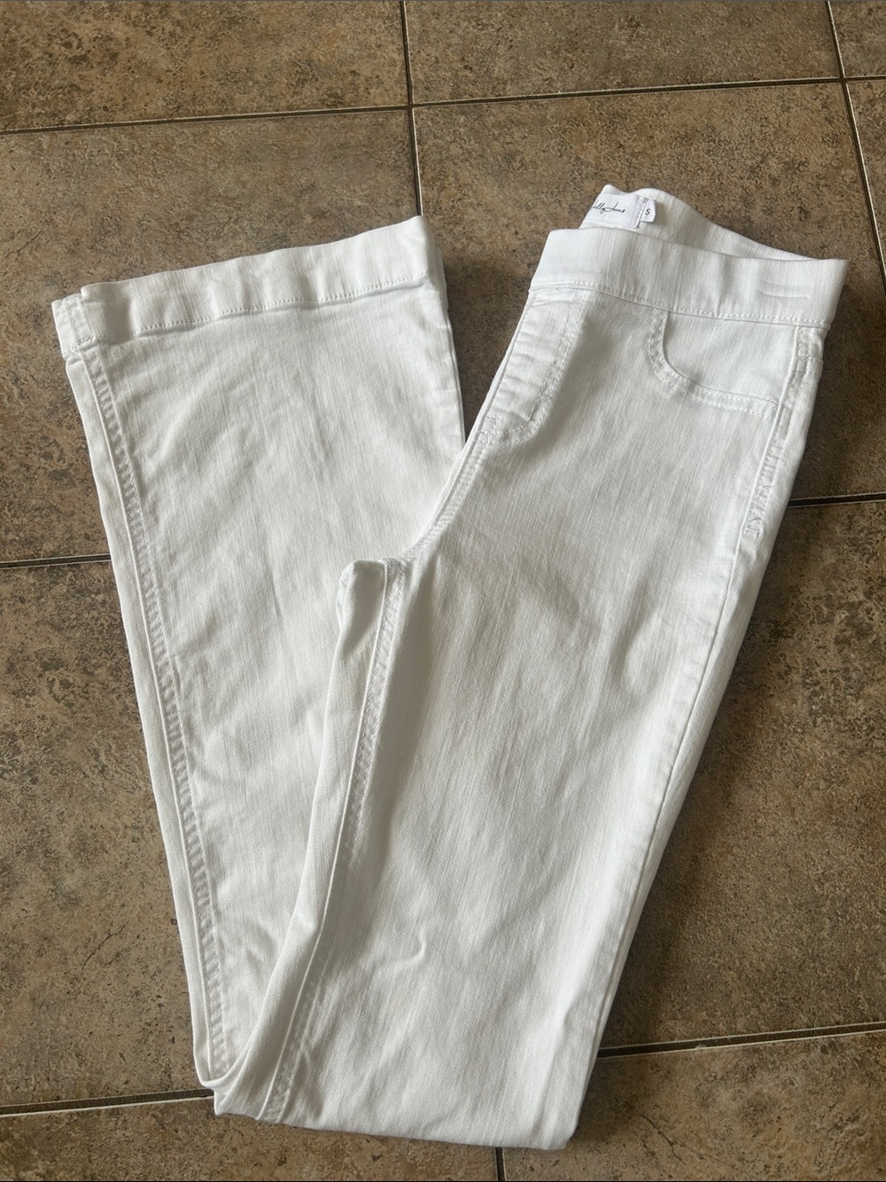 White Women’s Jeans -wide leg with flare at the bottom